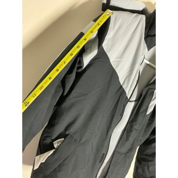 Vin Nike Swoosh Sportswear Reversible Black Gray Jacket Fleece Size L (14-16) - Picture 16 of 16